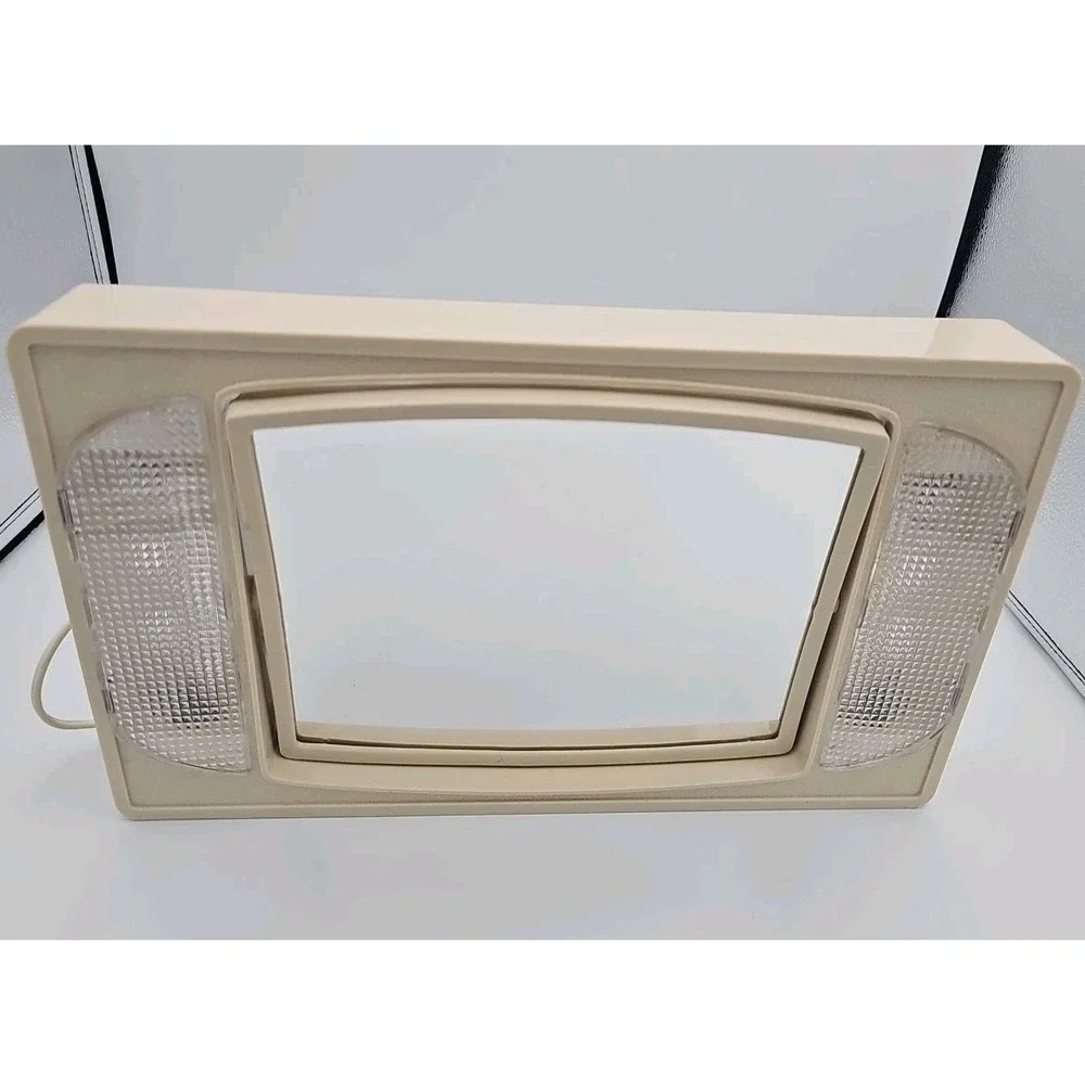 Vtg Electric Travelite Model #707 Makeup Vanity Mirror Lights With Original Box